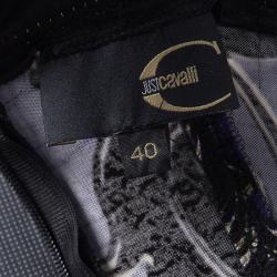 Pre Owned Just Cavalli Multicolor Printed Ruffle Bottom Bodycon Dress S