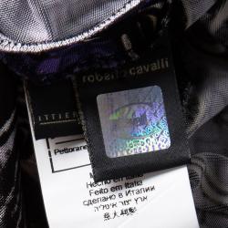 Pre Owned Just Cavalli Multicolor Printed Ruffle Bottom Bodycon Dress S