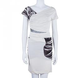 Pre Owned Just Cavalli Ruched Printed Dress
