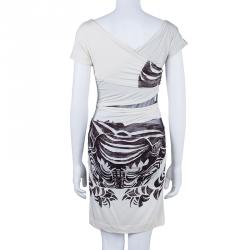Pre Owned Just Cavalli Ruched Printed Dress