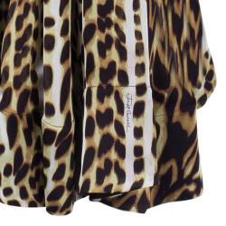 Pre Owned Just Cavalli Leopard Print Babydoll Dress M
