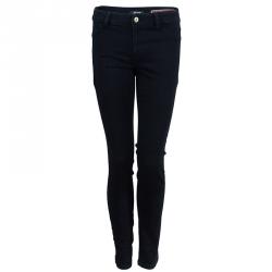 Pre Owned Just Cavalli Black Embellished Pocket Skinny Jeans M