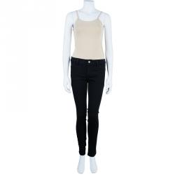 Pre Owned Just Cavalli Black Embellished Pocket Skinny Jeans M