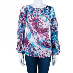 Pre Owned بلوزة جاست كافالي قطن مطبوعة متعددة الألوان S