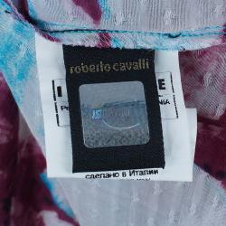 Pre Owned بلوزة جاست كافالي قطن مطبوعة متعددة الألوان S