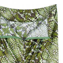 Pre Owned Just Cavalli Snake Print Green Maxi Skirt L