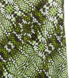 Pre Owned Just Cavalli Snake Print Green Maxi Skirt L