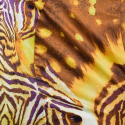 مملوكة مسبقًا Just Cavalli Brown Animal Print Maxi Skirt M