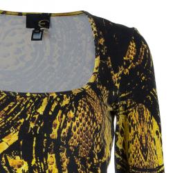 مملوكة مسبقًا فستان مكسم جست كافالي نقشة شمع العسل L