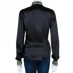 Pre Owned Just Cavalli Embellished Collar Shirt S