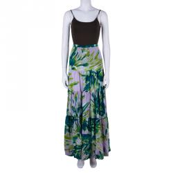مملوكة مسبقًا تنورة جست كافالي طباعة متعددة الألوان M