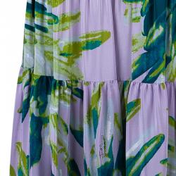 مملوكة مسبقًا تنورة جست كافالي طباعة متعددة الألوان M