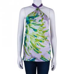 مملوكة مسبقًا Just Cavalli Multicolor Printed Top M