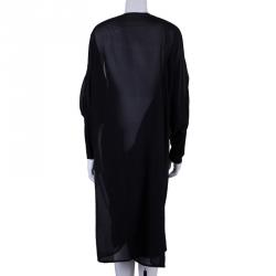 Pre Owned Just Cavalli Sheer Black Dress L