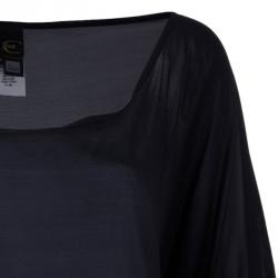 Pre Owned Just Cavalli Sheer Black Dress L
