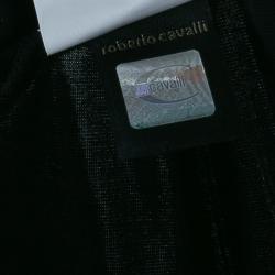 Pre Owned Just Cavalli Black Stretch Flare Dress M