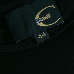 Pre Owned Just Cavalli Black Stretch Flare Dress M