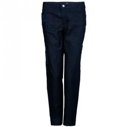 Pre Owned Just Cavalli Applique Detail Denim Pants XXL