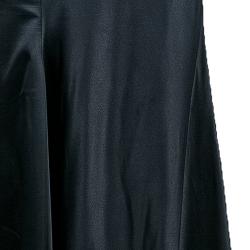 Pre Owned Just Cavalli Black Satin Maxi Skirt L