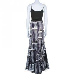 Pre Owned Just Cavalli Multiprint Maxi Skirt M