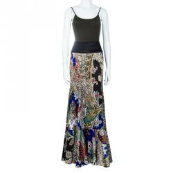 مملوكة مسبقًا Just Cavalli Multicolor Printed  Maxi Skirt M