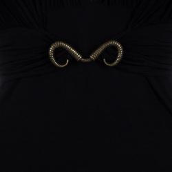 Pre Owned Just Cavalli Black Draped Top M