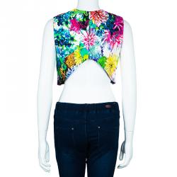 مملوكة مسبقًا توب جست كافالي نقوش أزهار متعددة الألوان S