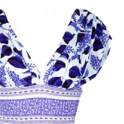 Pre Owned Just Cavalli Purple Print Stretch Dress S