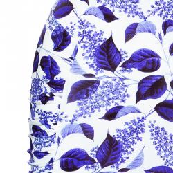 Pre Owned Just Cavalli Purple Print Stretch Dress S