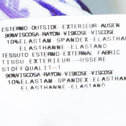 Pre Owned Just Cavalli Purple Print Stretch Dress S