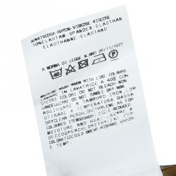 Pre Owned Just Cavalli Cream Baroque Print Dress L