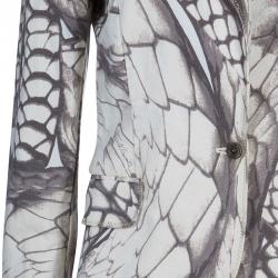 Pre Owned Just Cavalli Off-White Printed Blazer S