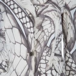 Pre Owned Just Cavalli Off-White Printed Blazer S