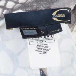 Pre Owned Just Cavalli Off-White Printed Blazer S