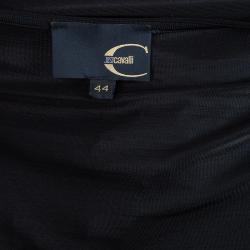 مملوكة مسبقًا فستان جست كافالي أسود ملتف M