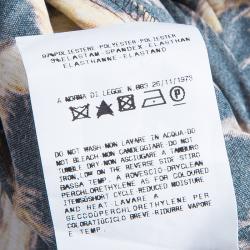 Pre Owned Just Cavalli Leopard Print One Shoulder Gown M