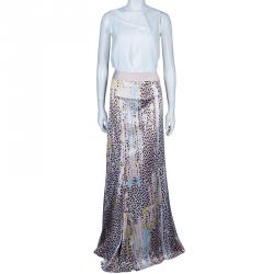 مملوكة مسبقًا Just Cavalli Animal Print Maxi Skirt XL