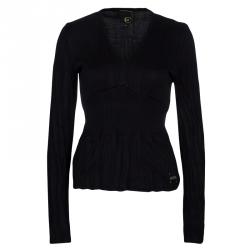 Pre Owned Just Cavalli Black Long Sleeve Sweater M