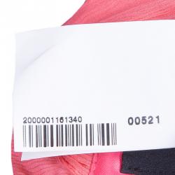 Pre Owned Just Cavalli Pink Satin and Crinkled Chiffon Dress M