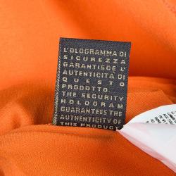 Pre Owned Just Cavalli Orange Button Down Shirt L