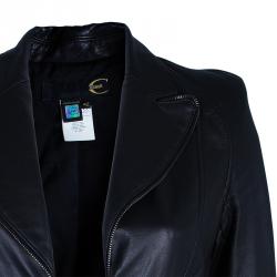Pre Owned Just Cavalli Black Leather Jacket M
