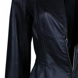 Pre Owned Just Cavalli Black Leather Jacket M