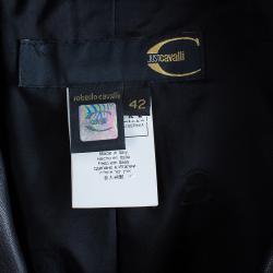 Pre Owned Just Cavalli Black Leather Jacket M