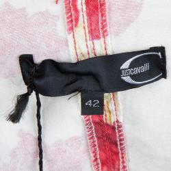 Pre Owned Just Cavalli Multicolor Floral Print Denim Bolero Jacket M