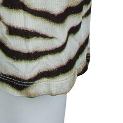 Pre Owned Just Cavalli Beige Tiger Print Jersey Long Sleeve Dress S