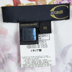 Pre Owned Just Cavalli Multicolor Floral Printed Cotton Paneled Blazer M