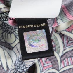 Pre Owned Just Cavalli Multicolor Printed Jersey T-Shirt XS