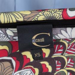 Pre Owned Just Cavalli Multicolor Printed Jersey T-Shirt XS
