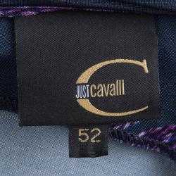 Just Cavalli Multicolor Draped Knit Long Sleeve Blouse XL
