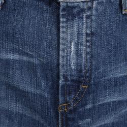 Pre Owned Just Cavalli Indigo Washed Denim Skirt M